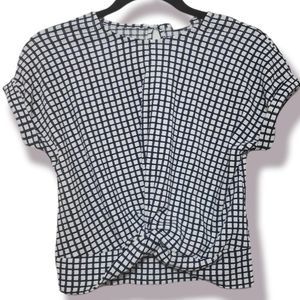 *EUC- Zara kids Textured Gingham top size:10